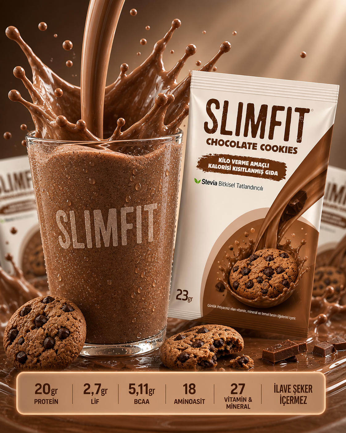 SLIMFIT Çikolatalı 10lu